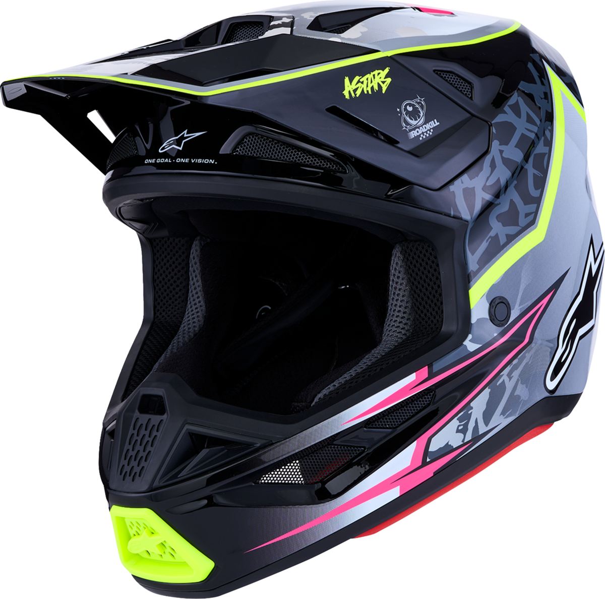 ALPINESTARS SM7 Helmet - Blaster - Black/Gray/White/Yellow Fluo - Large 8301627-1697-L