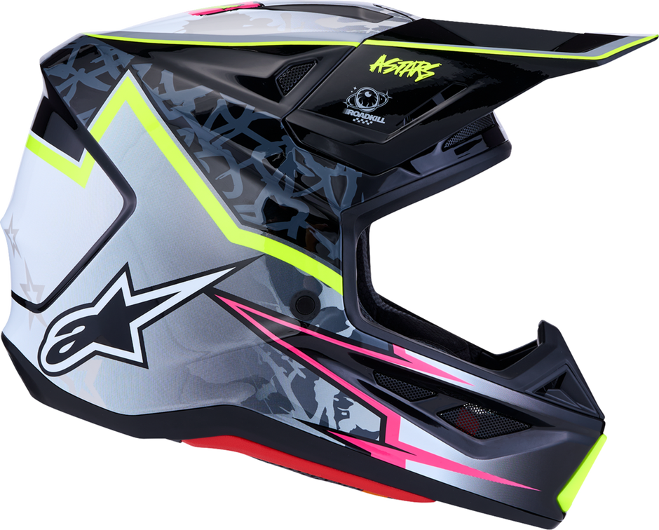 ALPINESTARS SM7 Helmet - Blaster - Black/Gray/White/Yellow Fluo - Large 8301627-1697-L