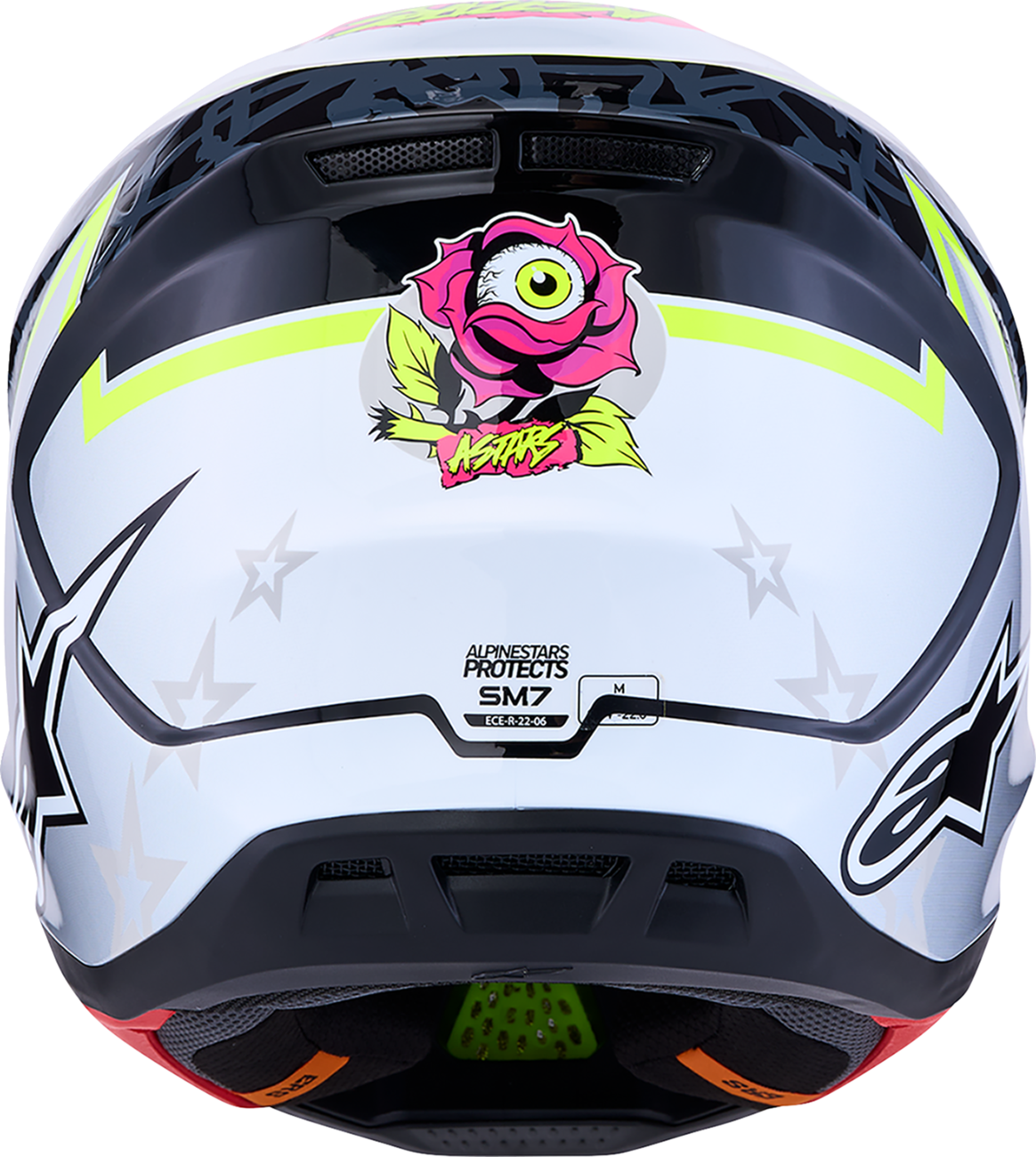 ALPINESTARS SM7 Helmet - Blaster - Black/Gray/White/Yellow Fluo - Large 8301627-1697-L