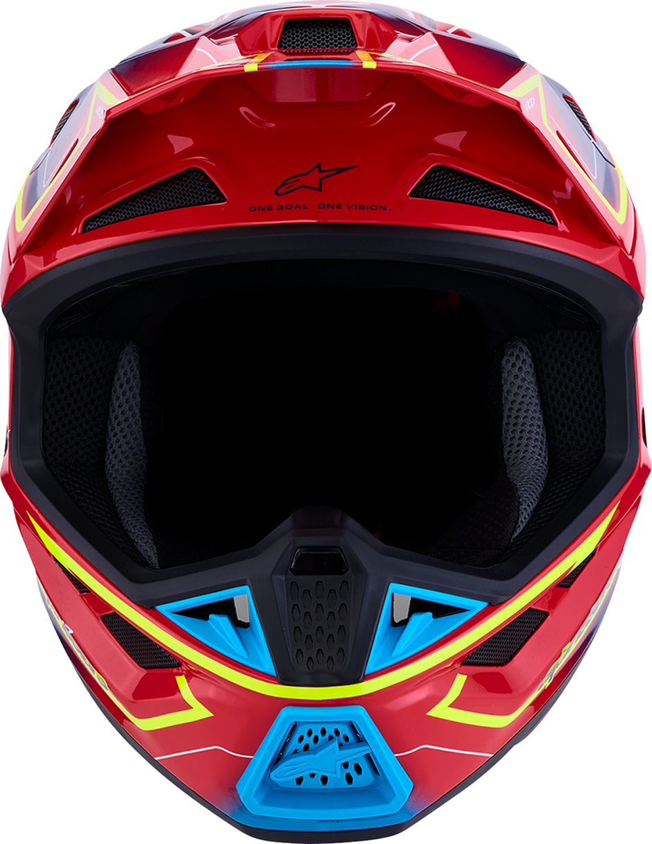 ALPINESTARS SM7 Helmet - Cast - Red/Yellow Fluo/Blue - 2XL 8302626-3226-2X