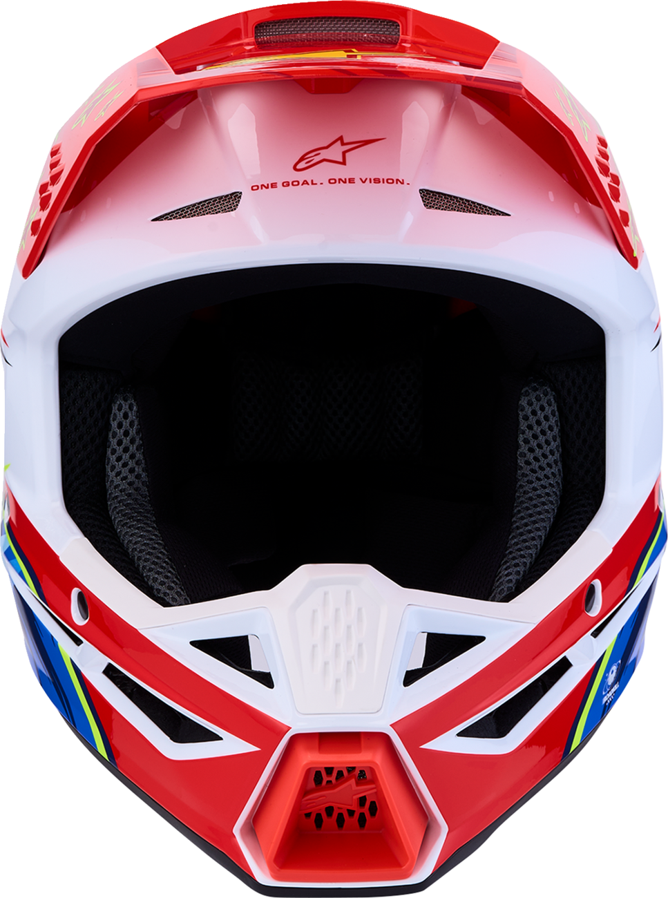 ALPINESTARS Youth SM3 Helmet - Falcon - Red Fluo/White/Blue/Yellow Fluo - Medium 8301327-3206- YM