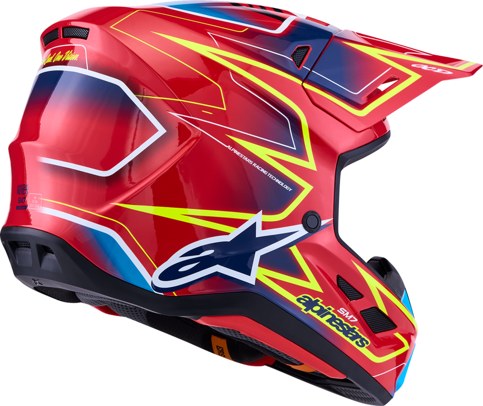 ALPINESTARS SM7 Helmet - Cast - Red/Yellow Fluo/Blue - 2XL 8302626-3226-2X