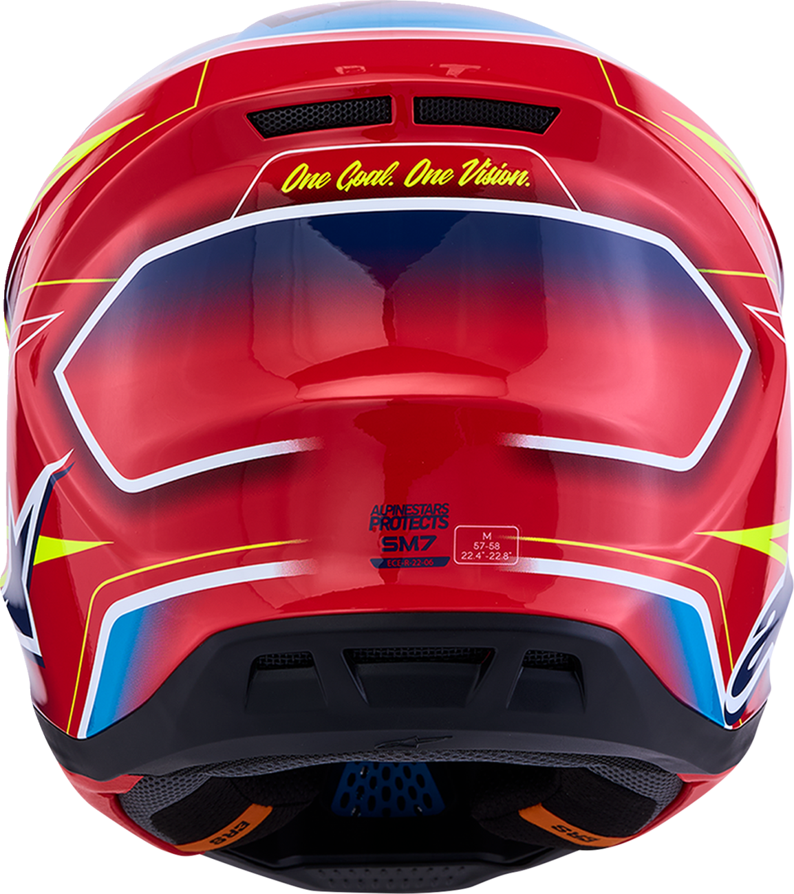 ALPINESTARS SM7 Helmet - Cast - Red/Yellow Fluo/Blue - 2XL 8302626-3226-2X