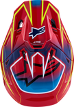 ALPINESTARS SM7 Helmet - Cast - Red/Yellow Fluo/Blue - 2XL 8302626-3226-2X