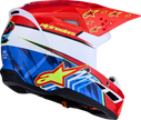 ALPINESTARS Youth SM3 Helmet - Falcon - Red Fluo/White/Blue/Yellow Fluo - Large 8301327-3206- YL