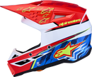 ALPINESTARS Youth SM3 Helmet - Falcon - Red Fluo/White/Blue/Yellow Fluo - Large 8301327-3206- YL