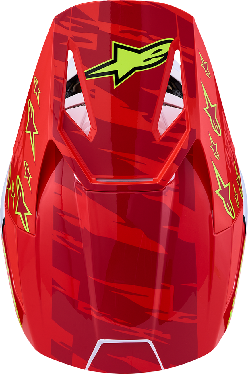 ALPINESTARS Youth SM3 Helmet - Falcon - Red Fluo/White/Blue/Yellow Fluo - Large 8301327-3206- YL