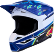 ALPINESTARS Youth SM3 Helmet - Falcon - Blue/White/Black/Pink Fluo - Medium 8301327-7347- YM