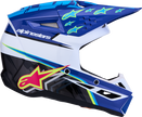 ALPINESTARS Youth SM3 Helmet - Falcon - Blue/White/Black/Pink Fluo - Medium 8301327-7347- YM
