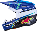 ALPINESTARS Youth SM3 Helmet - Falcon - Blue/White/Black/Pink Fluo - Medium 8301327-7347- YM