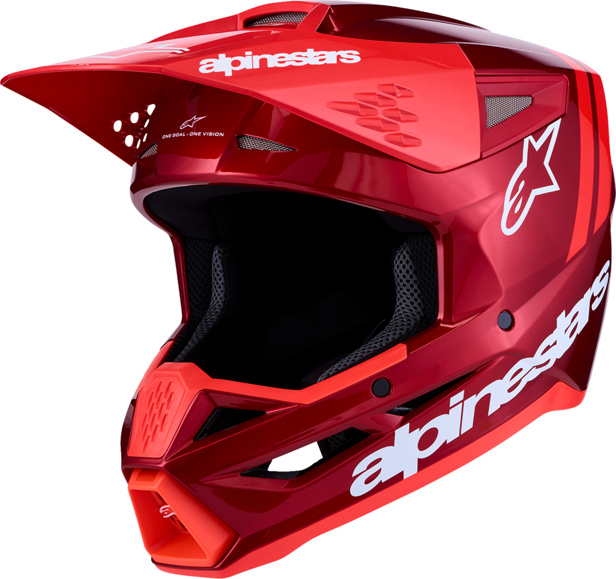 ALPINESTARS SM3 Helmet - Radium - Red/Red Fluo/White - Large 8300826-3216-L