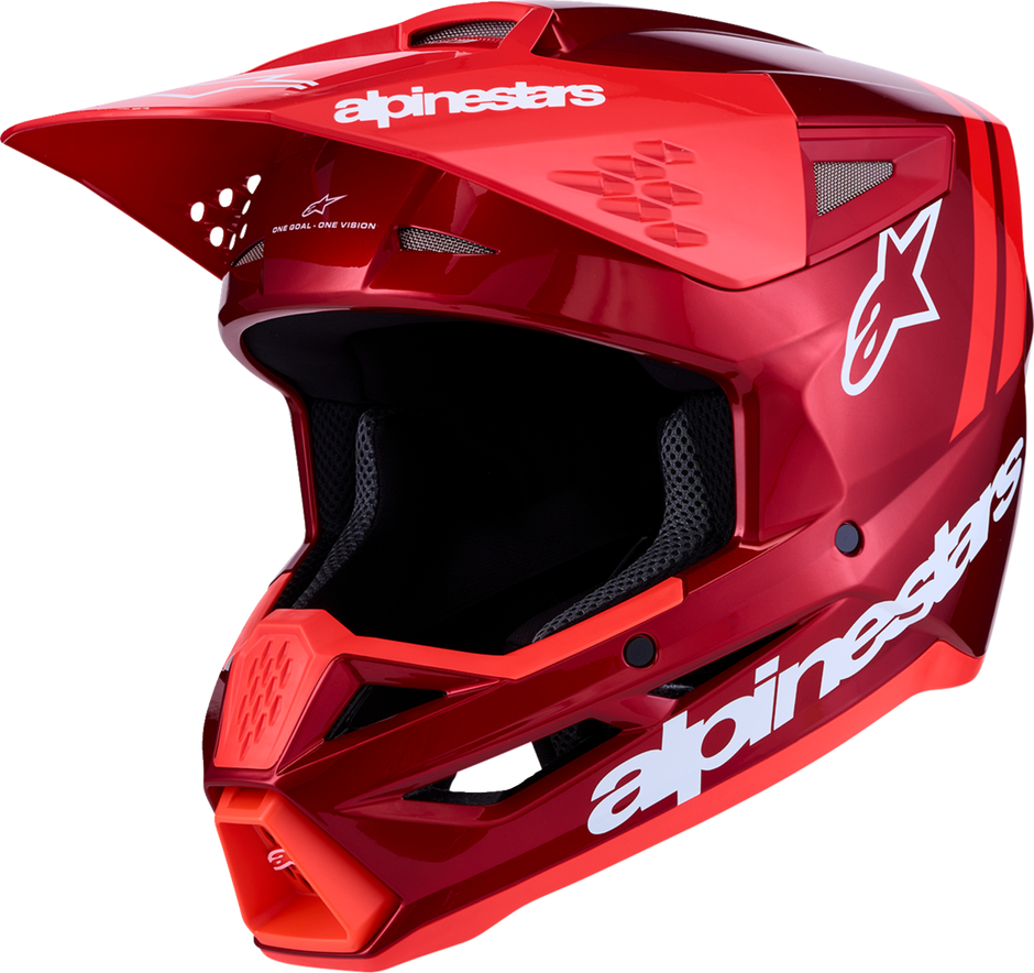 ALPINESTARS SM3 Helmet - Radium - Red/Red Fluo/White - Large 8300826-3216-L