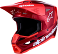 ALPINESTARS SM3 Helmet - Radium - Red/Red Fluo/White - Large 8300826-3216-L
