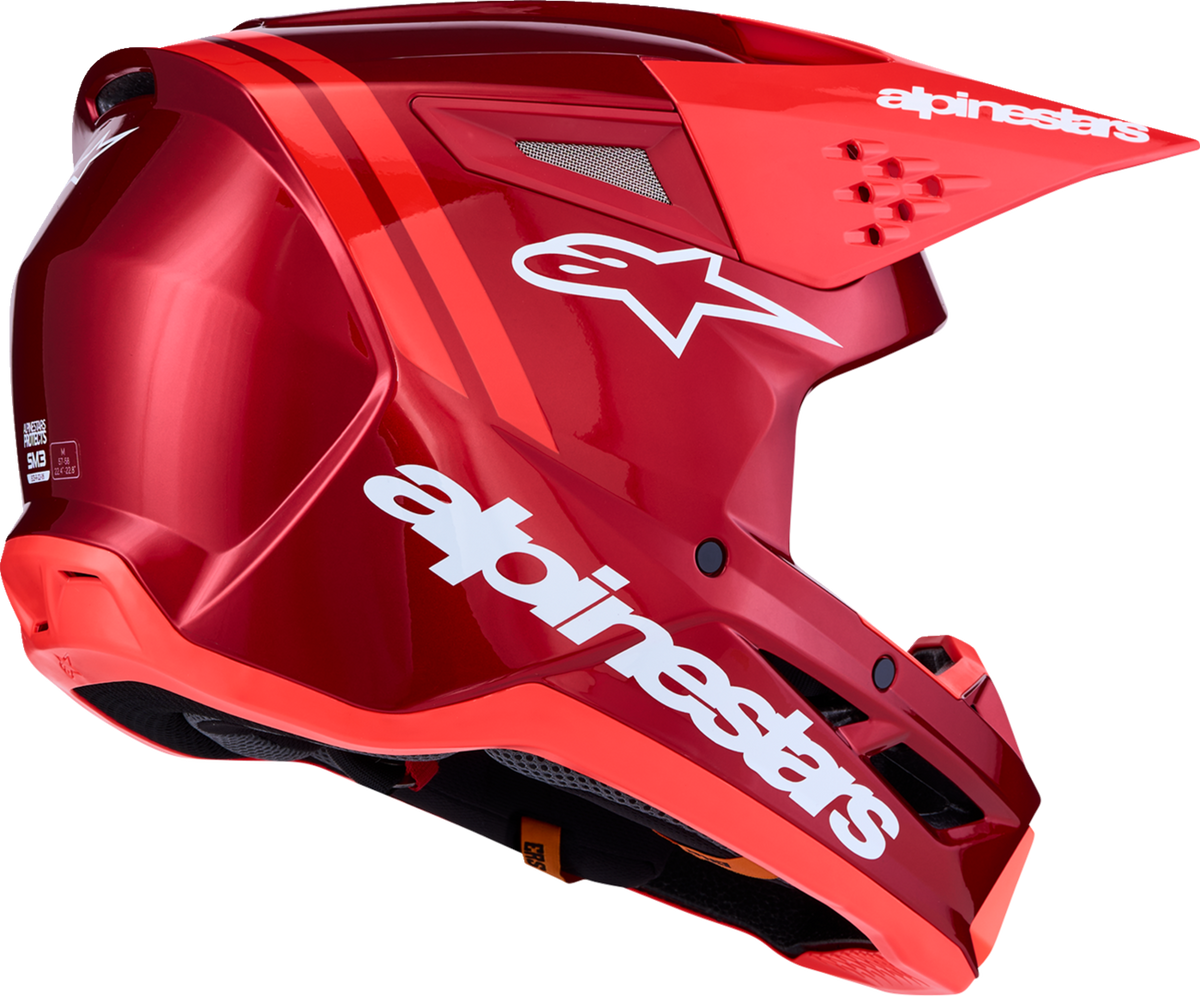 ALPINESTARS SM3 Helmet - Radium - Red/Red Fluo/White - Medium 8300826-3216-M