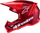 ALPINESTARS SM3 Helmet - Radium - Red/Red Fluo/White - Medium 8300826-3216-M