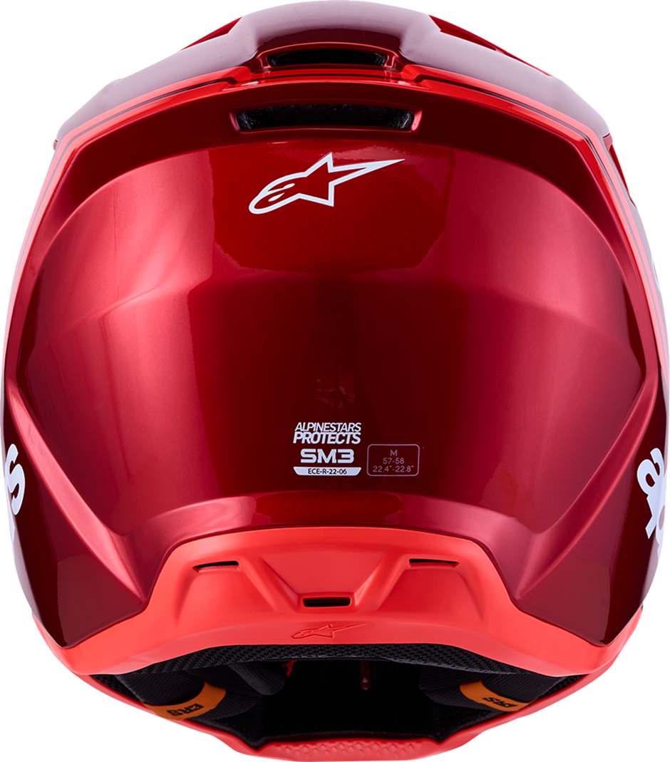 ALPINESTARS SM3 Helmet - Radium - Red/Red Fluo/White - Large 8300826-3216-L