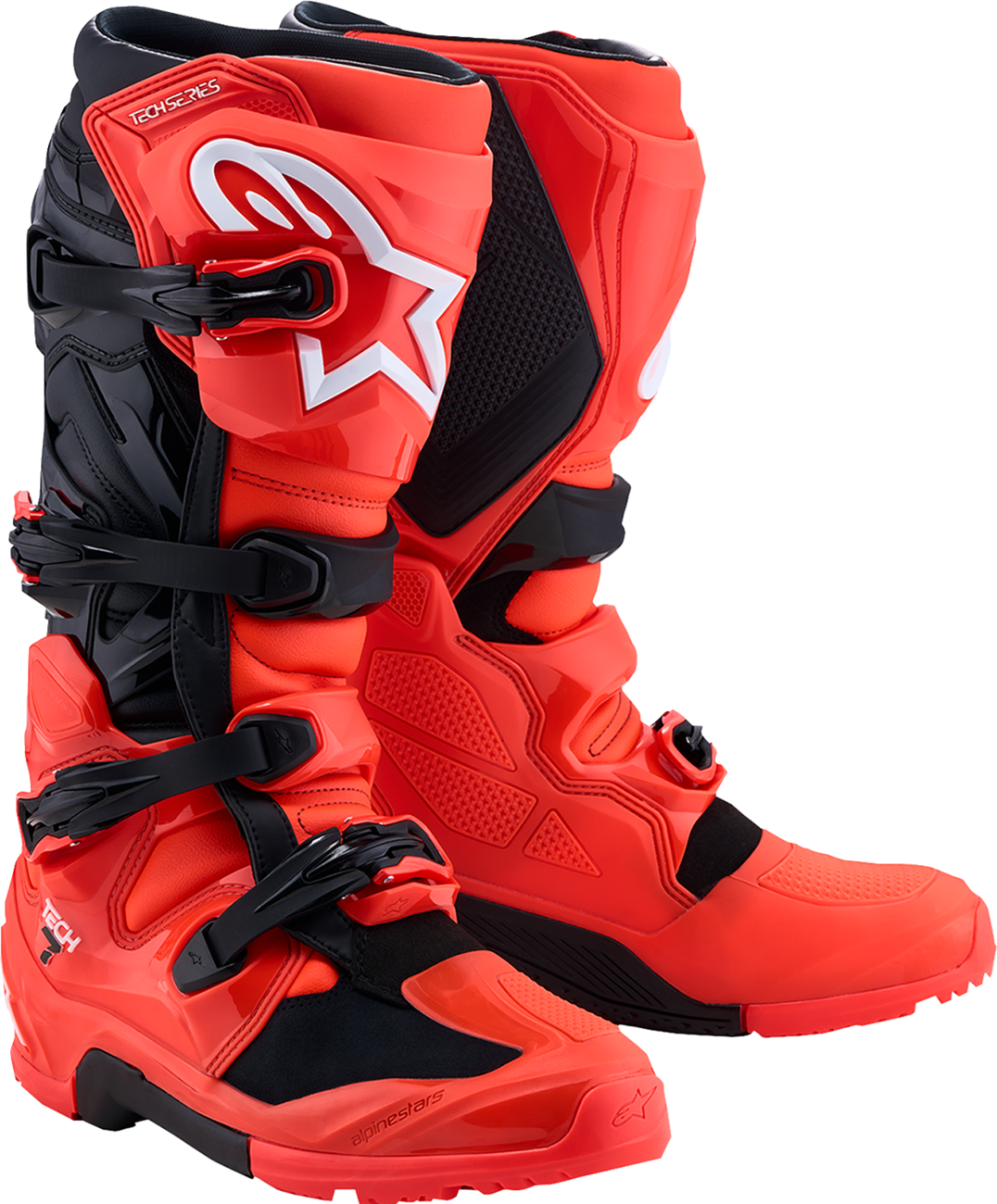 ALPINESTARS Tech 7 Enduro Boots - Black/Fluorescent Red - US 14 / EU 49.5 2010426-314-14