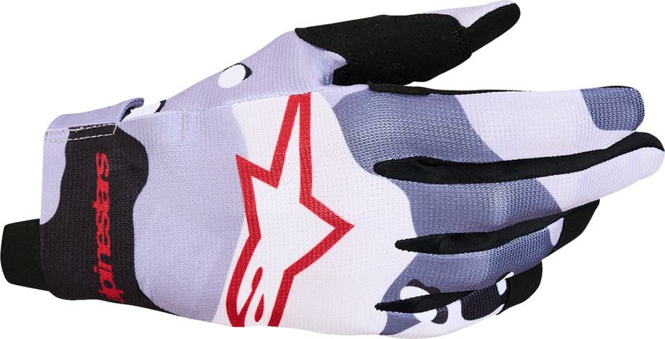 ALPINESTARS Radar Gloves - Ash Gray/Light Lilac/Red/Black - Medium 3561824-9347-M