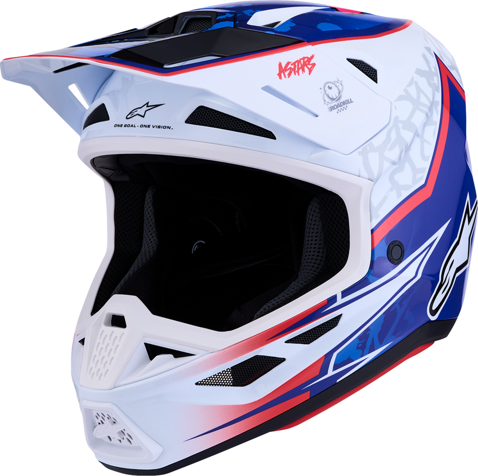ALPINESTARS SM7 Helmet - Blaster - White/Blue/Red - Small 8301627-2217-S