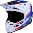 ALPINESTARS SM7 Helmet - Blaster - White/Blue/Red - Small 8301627-2217-S