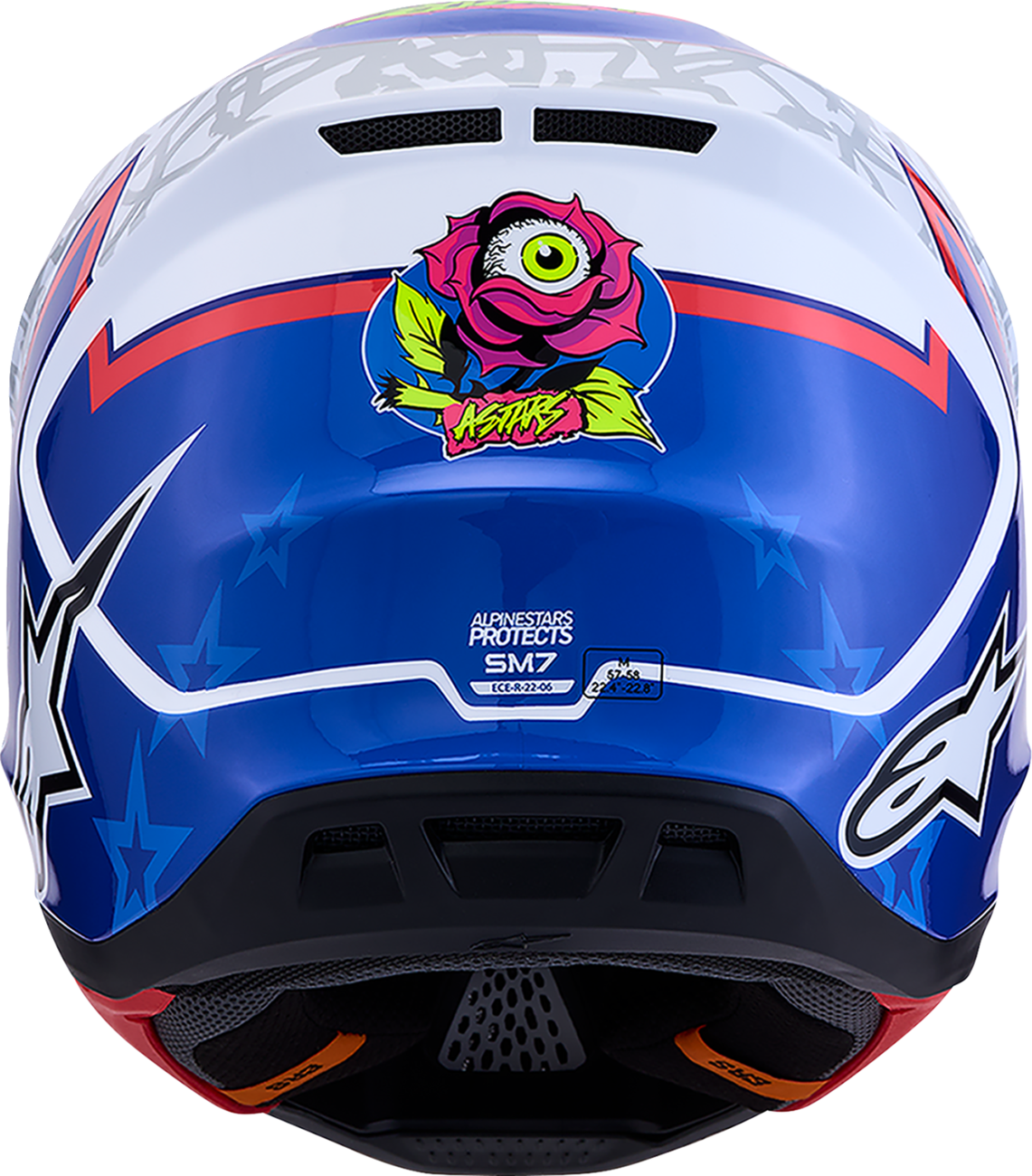 ALPINESTARS SM7 Helmet - Blaster - White/Blue/Red - Small 8301627-2217-S