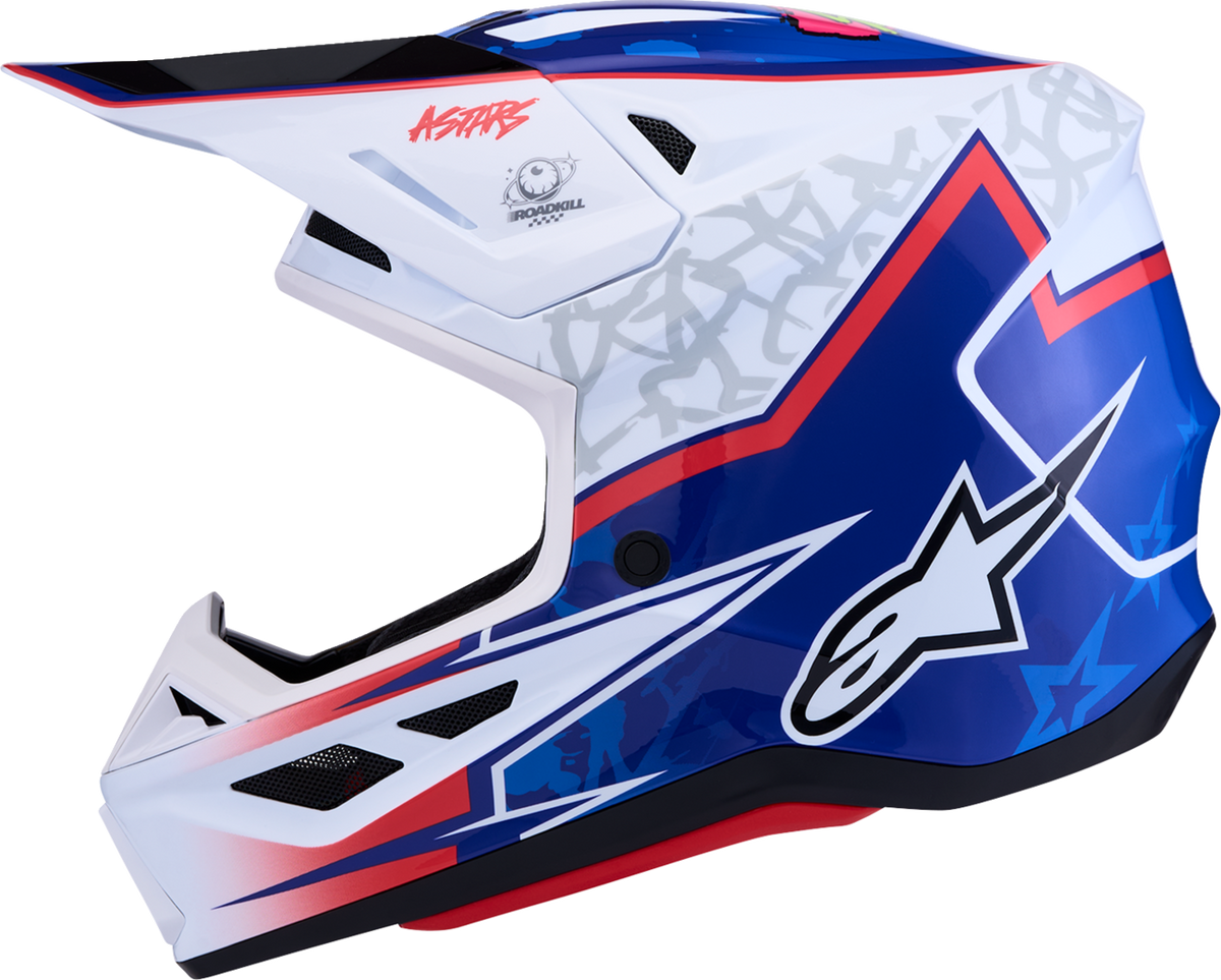 ALPINESTARS SM7 Helmet - Blaster - White/Blue/Red - Small 8301627-2217-S
