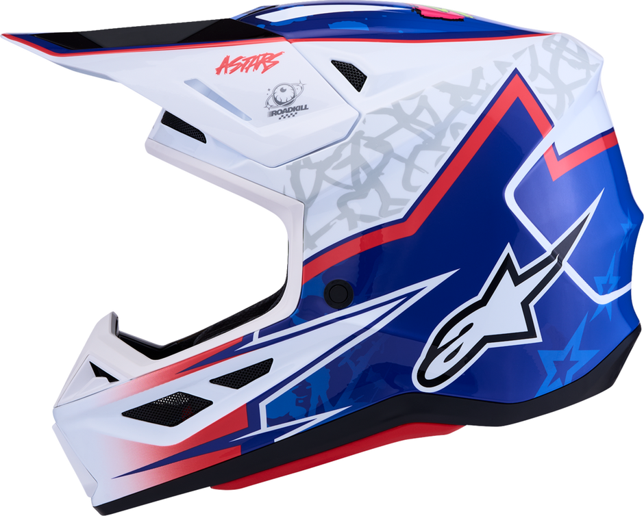 ALPINESTARS SM7 Helmet - Blaster - White/Blue/Red - Small 8301627-2217-S