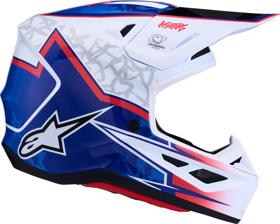 ALPINESTARS SM7 Helmet - Blaster - White/Blue/Red - Small 8301627-2217-S