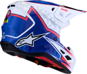 ALPINESTARS SM7 Helmet - Blaster - White/Blue/Red - Small 8301627-2217-S