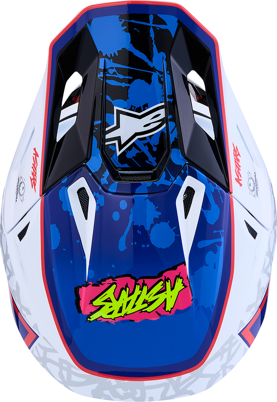 ALPINESTARS SM7 Helmet - Blaster - White/Blue/Red - Small 8301627-2217-S