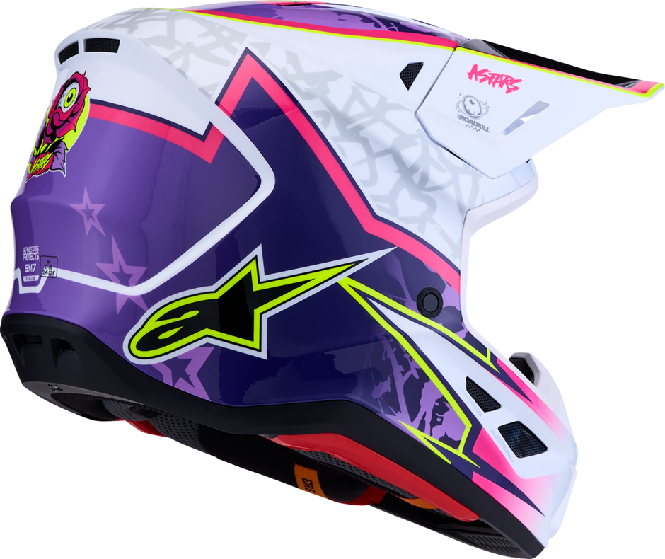 ALPINESTARS SM7 Helmet - Blaster - Purple/Pink/White - XS 8301627-3224-XS