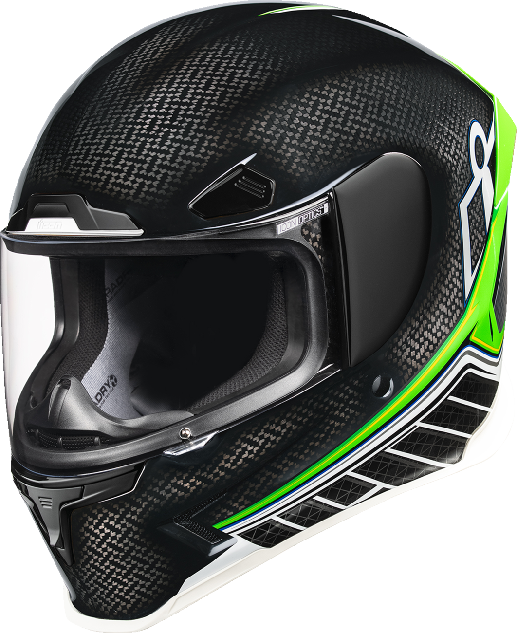 ICON Airframe Pro™ Helmet - Carbon Hyperstrike - Green - 2XL 0101-20674