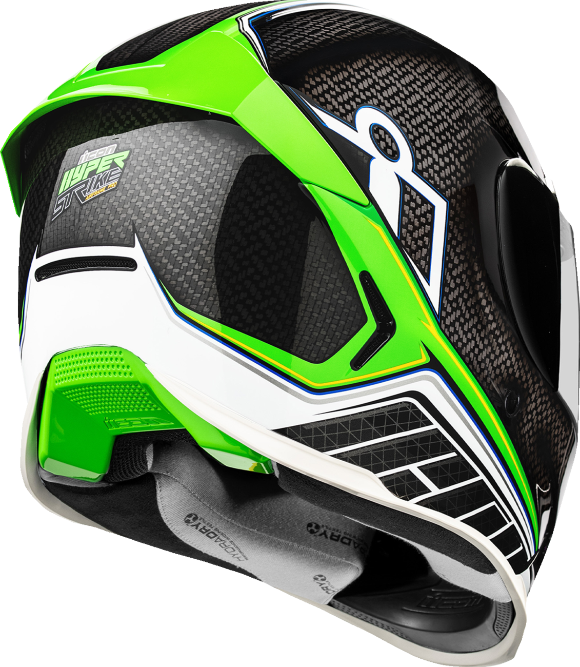 ICON Airframe Pro™ Helmet - Carbon Hyperstrike - Green - 3XL 0101-20675