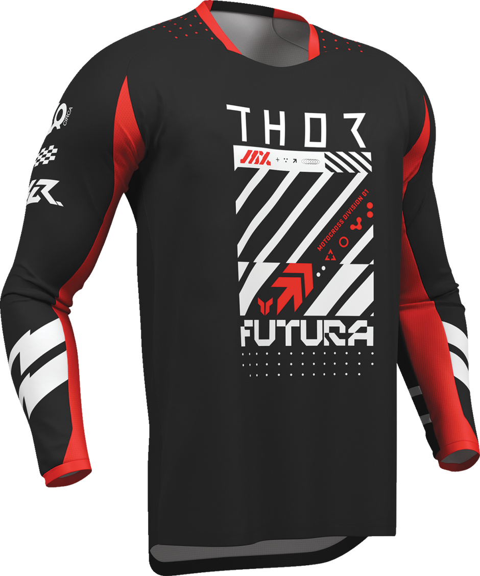 THOR Lauchmode Futura Jersey - Black/Red - 3XL 2910-8895