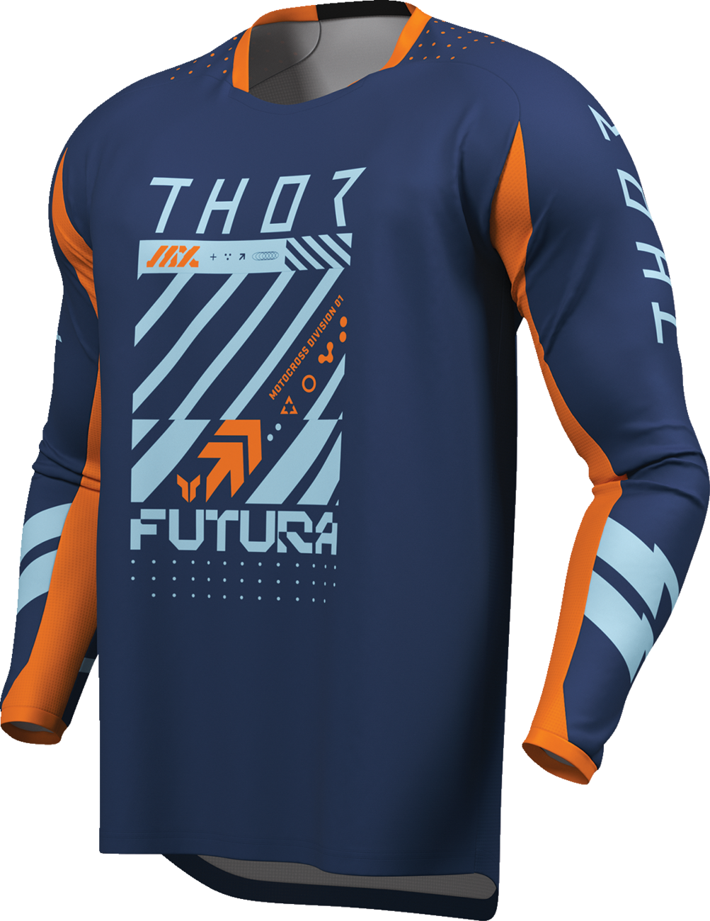 THOR Lauchmode Futura Jersey - Navy/Orange - Large 2910-8904