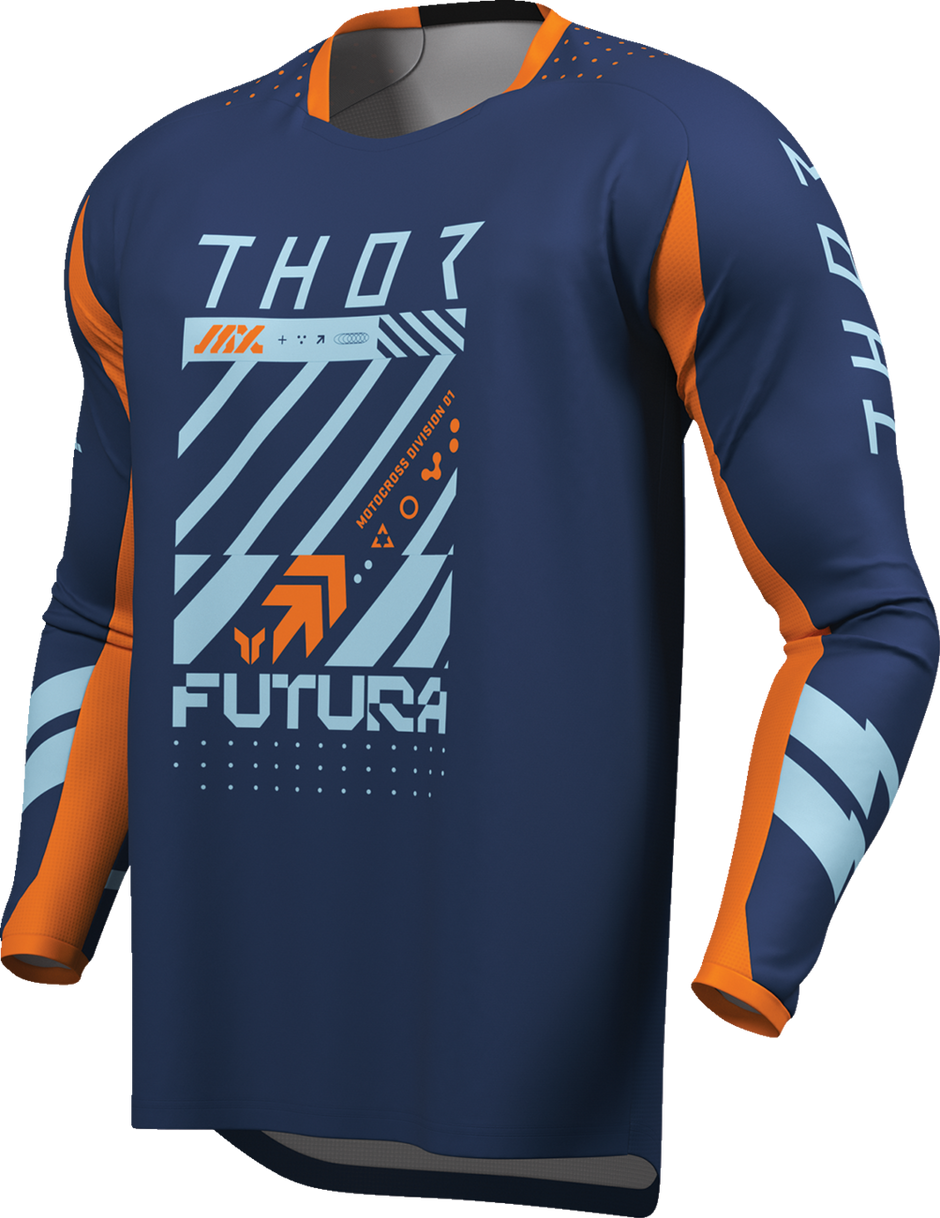 THOR Lauchmode Futura Jersey - Navy/Orange - 3XL 2910-8907