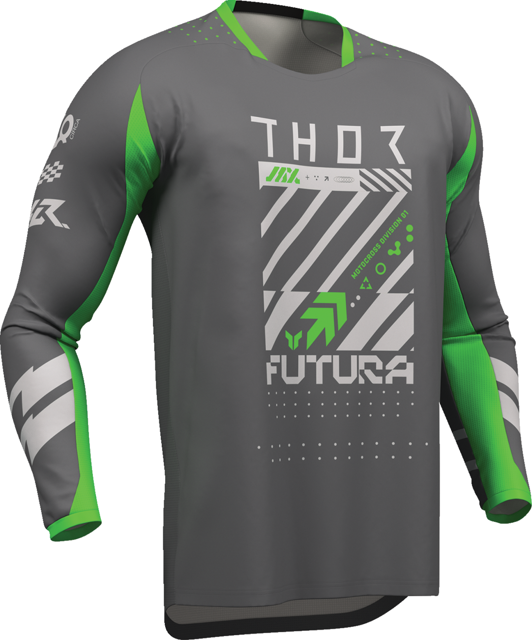 THOR Lauchmode Futura Jersey - Charcoal/Green - 2XL 2910-8900