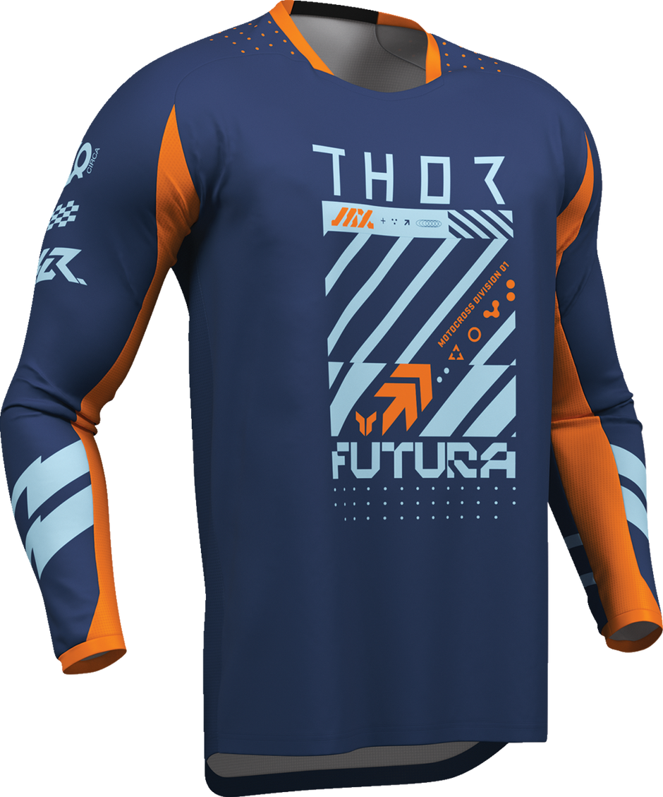 THOR Lauchmode Futura Jersey - Navy/Orange - XL 2910-8905