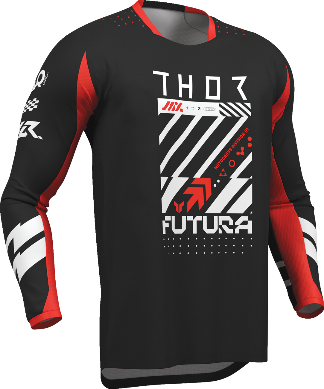 THOR Youth Launchmode Futura Jersey - Black/Red - Large 2912-2759