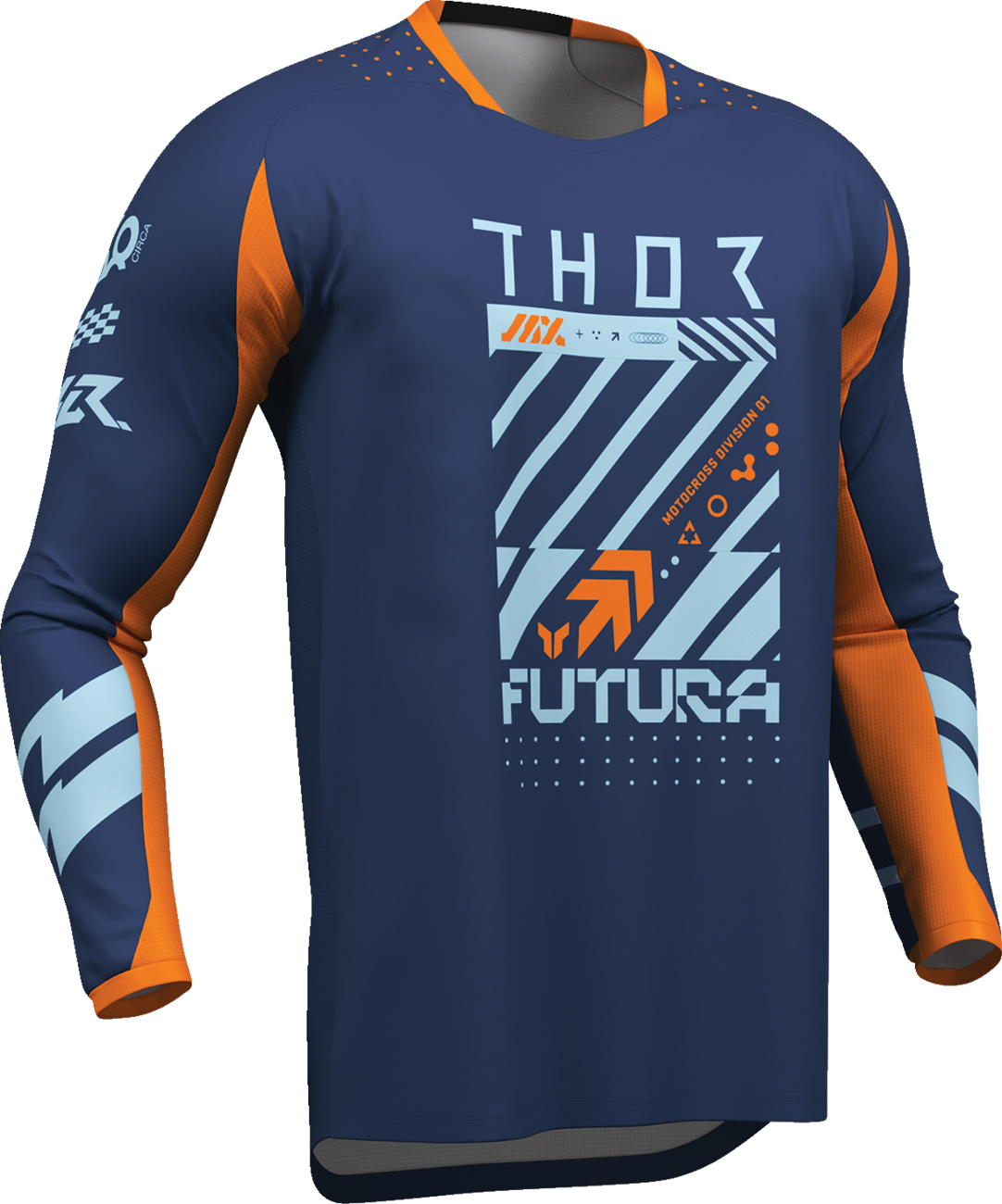 THOR Youth Launchmode Futura Jersey - Navy/Orange - XS 2912-2762