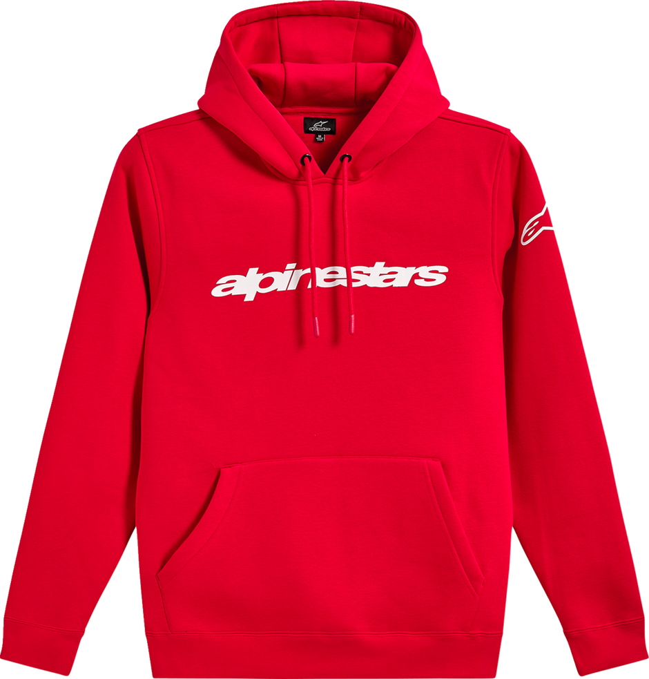 ALPINESTARS Race Wordmark Pullover Hoodie - Red/White - Large 6109.10.0040