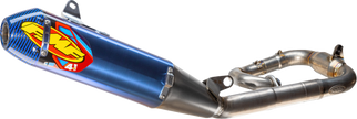 FMF Factory 4.1 RCT Exhaust System - Titanium/Anodized - Blue with Carbon End Cap - YZ450F/X 044489