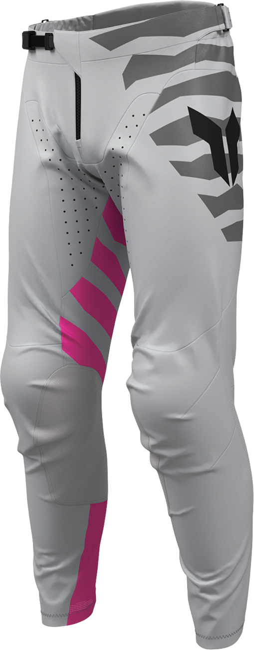 THOR Launchmode Shredder Pants - Gray/Fuchsia - US 38 2901-13065