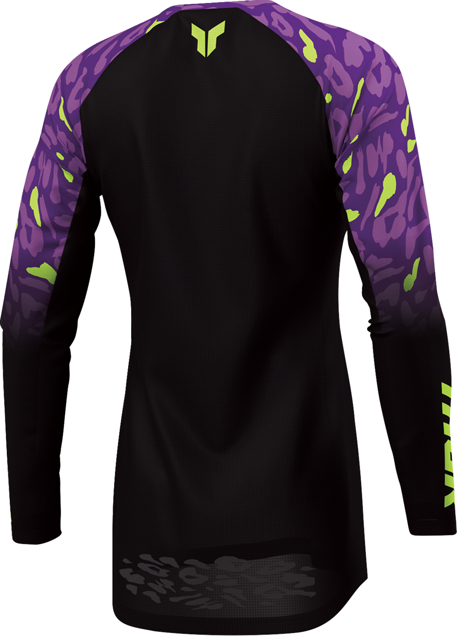 THOR Women's Launchmode Spotted Jersey - Black/Purple - XS 2911-0399