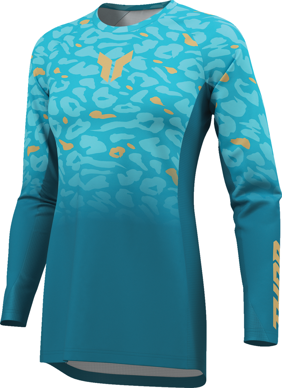THOR Women's Launchmode Spotted Jersey - Jade/Starlight - XL 2911-0408
