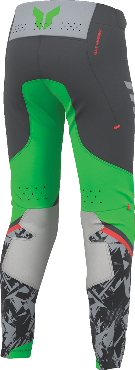 THOR Youth Sportsmode Punk'd Pants - Charcoal/Green - US 28 2903-2737