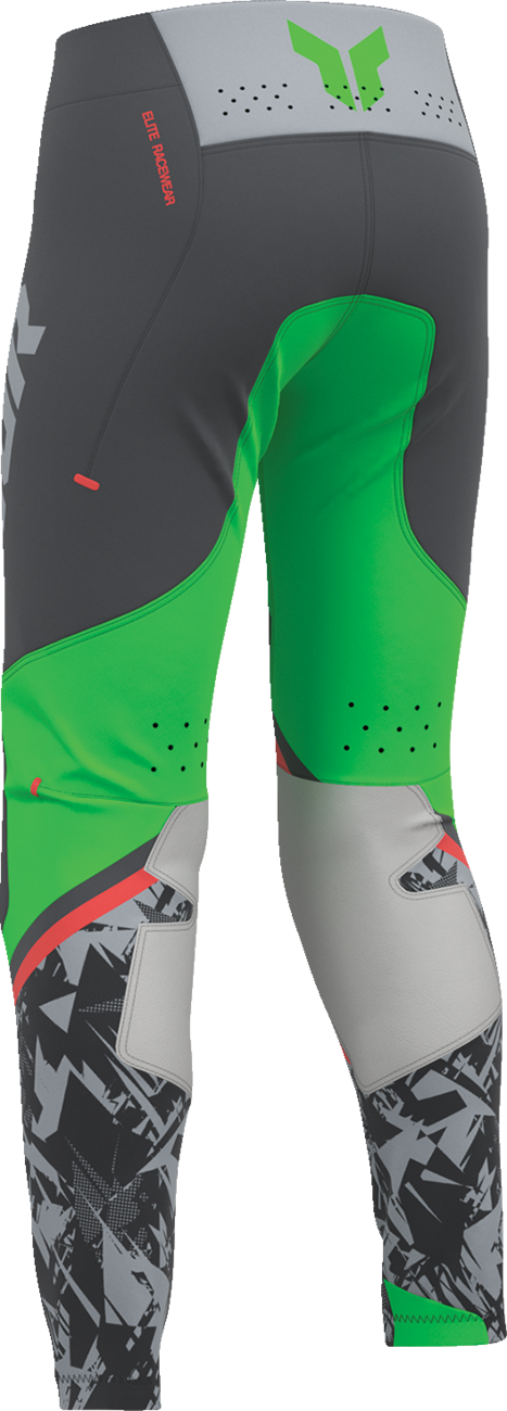 THOR Youth Sportsmode Punk'd Pants - Charcoal/Green - US 26 2903-2736