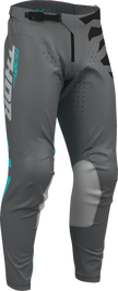 THOR Launchmode Shredder Pants - Charcoal/Aqua - US 38 2901-13047