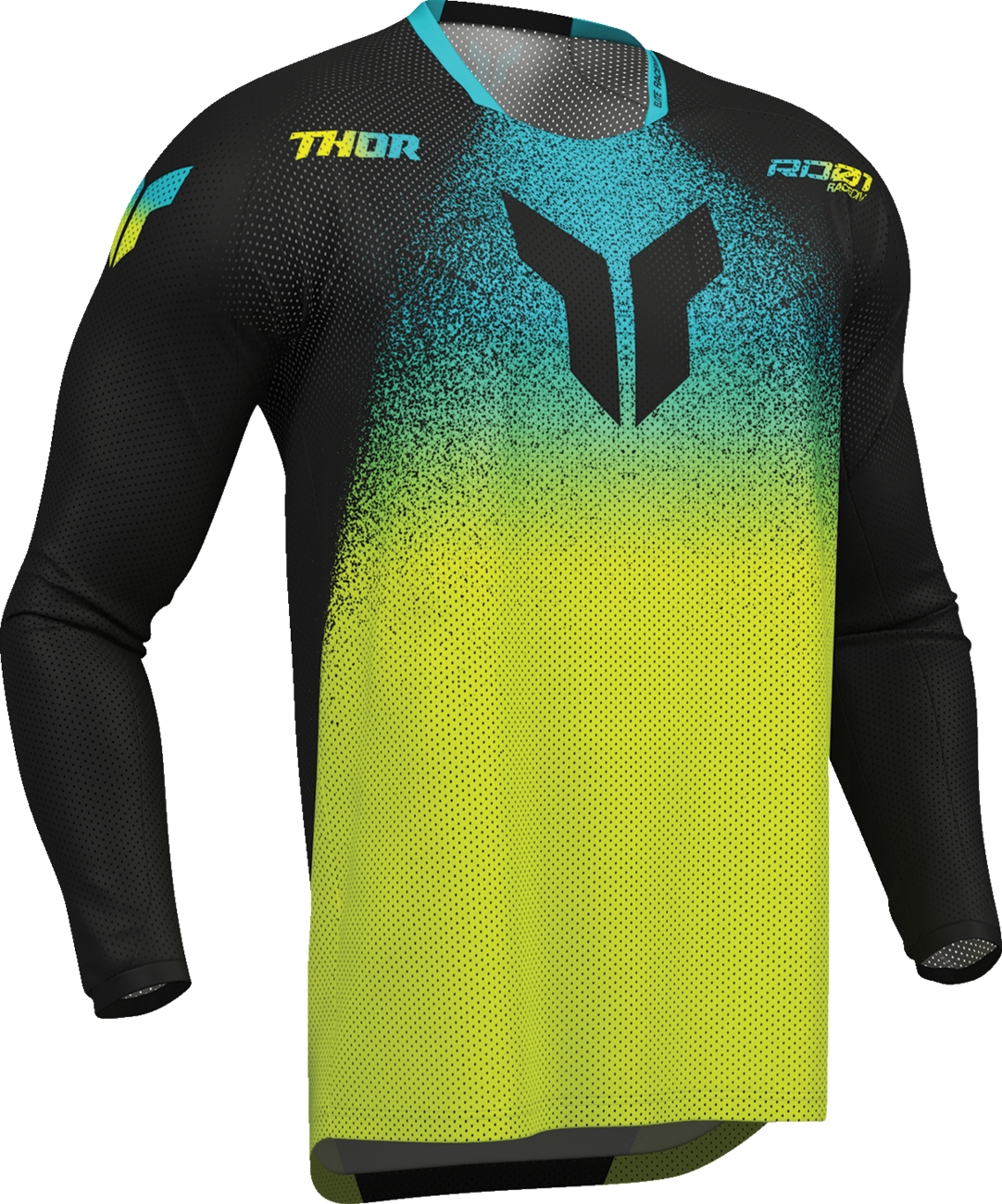 THOR Launchmode Air Darkside Jersey - Black/Acid - Large 2910-8910