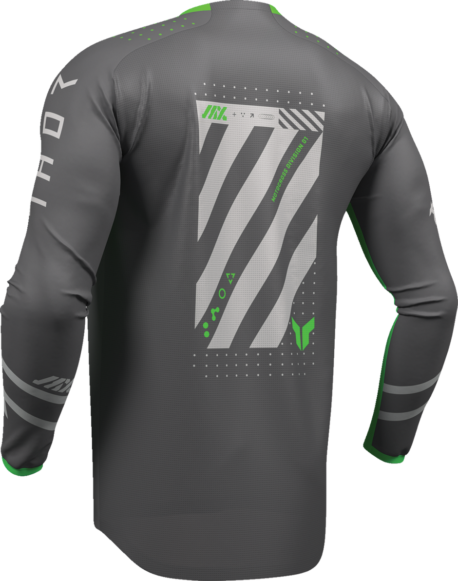 THOR Lauchmode Futura Jersey - Charcoal/Green - Small 2910-8896